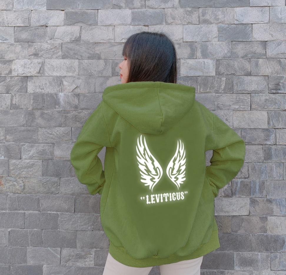 ÁO KHOÁC NỈ HOODIE PHẢN QUANG ĐÔI CÁNH