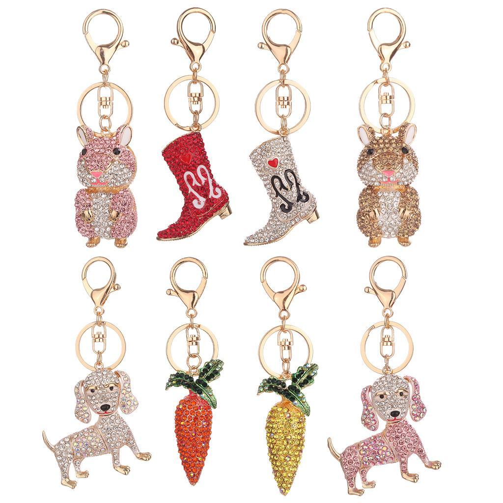 Key Chian Purse Bag Crystal 8 Styles Keyring Keychain Charm Pendant Gift