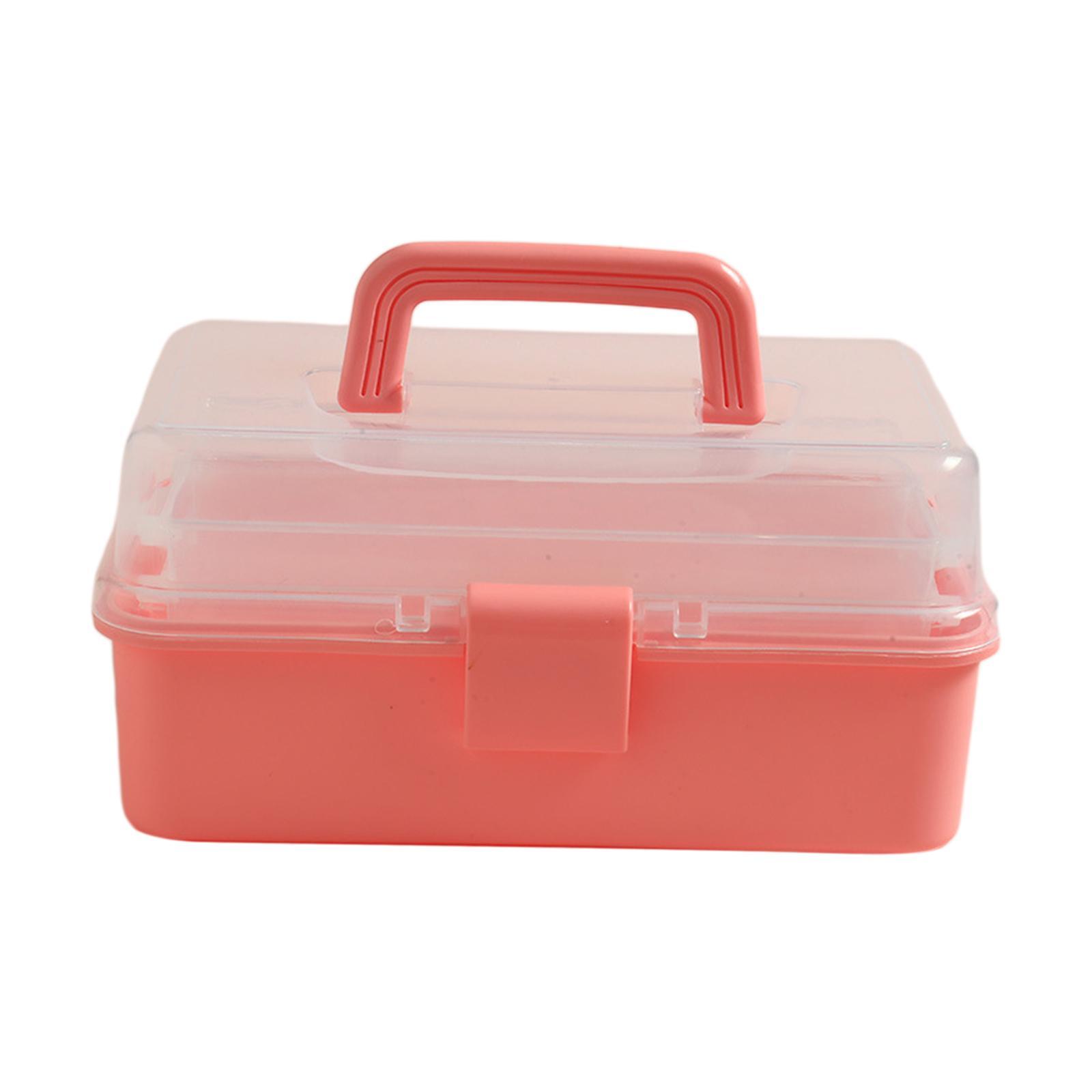 Portable Storage Box 2 Layer Hair Accessories Box Multipurpose Organizer Box
