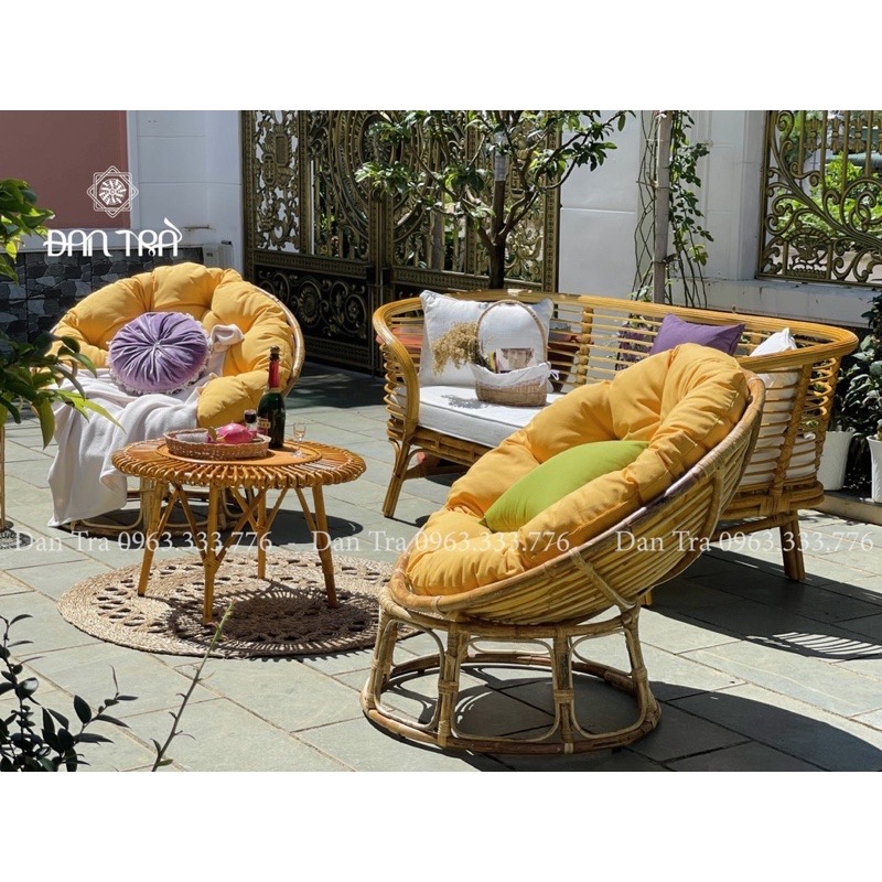 [GIÁ TẠI XƯỞNG ] Sofa Hoàng Cung Mây Đan - Nội Thất Mây Tre Đan Tự Nhiên