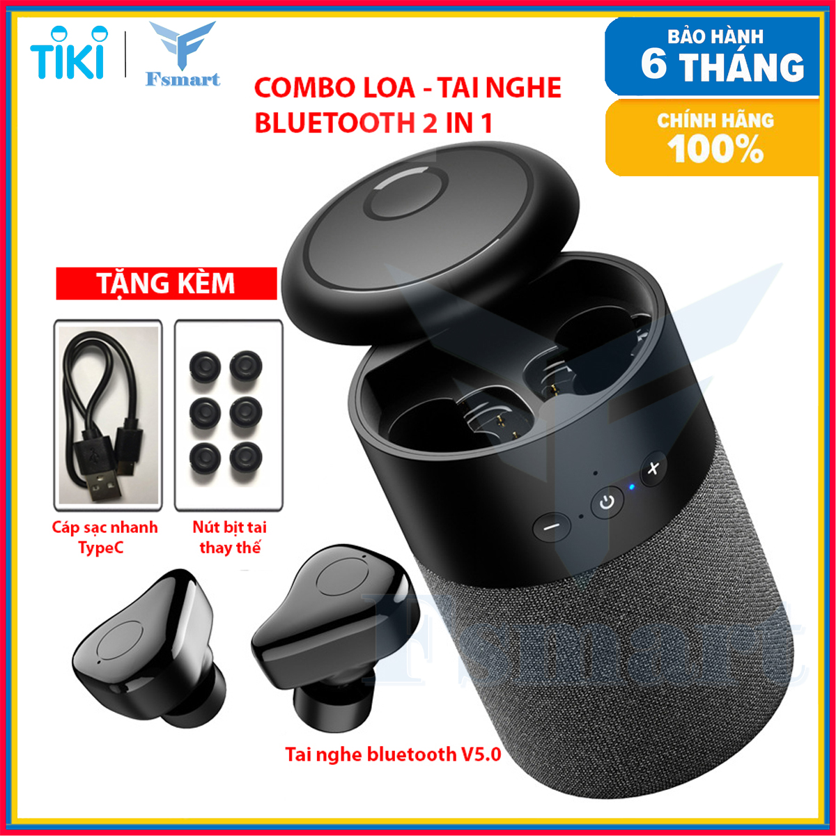 Loa Tích Hợp Tai Nghe Bluetooth Không Dây 2 IN 1 SeaSy SS67 Phiên Bản 2022 {CỰC CHẤT} – TẶNG KÈM BỘ PHỤ KIỆN 139K, Loa Kèm Tai Nghe Nhét Tai Thể Thao Chống Nước IPX6, Âm Thanh Vòm, Bluetooth 5.0 Hỗ Trợ Đàm Thoại - Hàng Chính Hãng