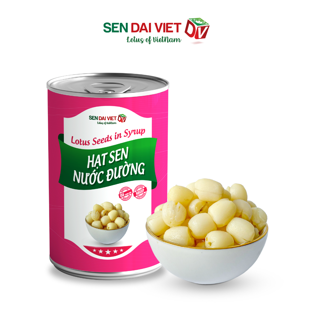 [3 Lon] Sản Phẩm Mới- Hạt sen nước đường- Bao Bì Mới, Ngon Hơn, Giá Rẻ Hơn- Sen Đại Việt- 460g