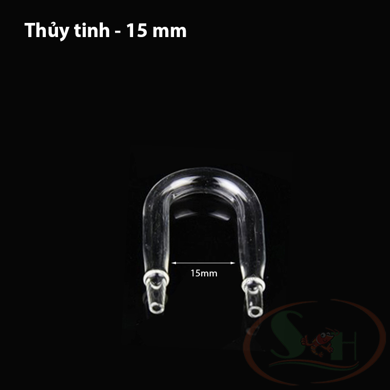 Co U thủy tinh, inox chống gập ống dây dẫn khí oxy co2 bể cá tép thủy sinh.