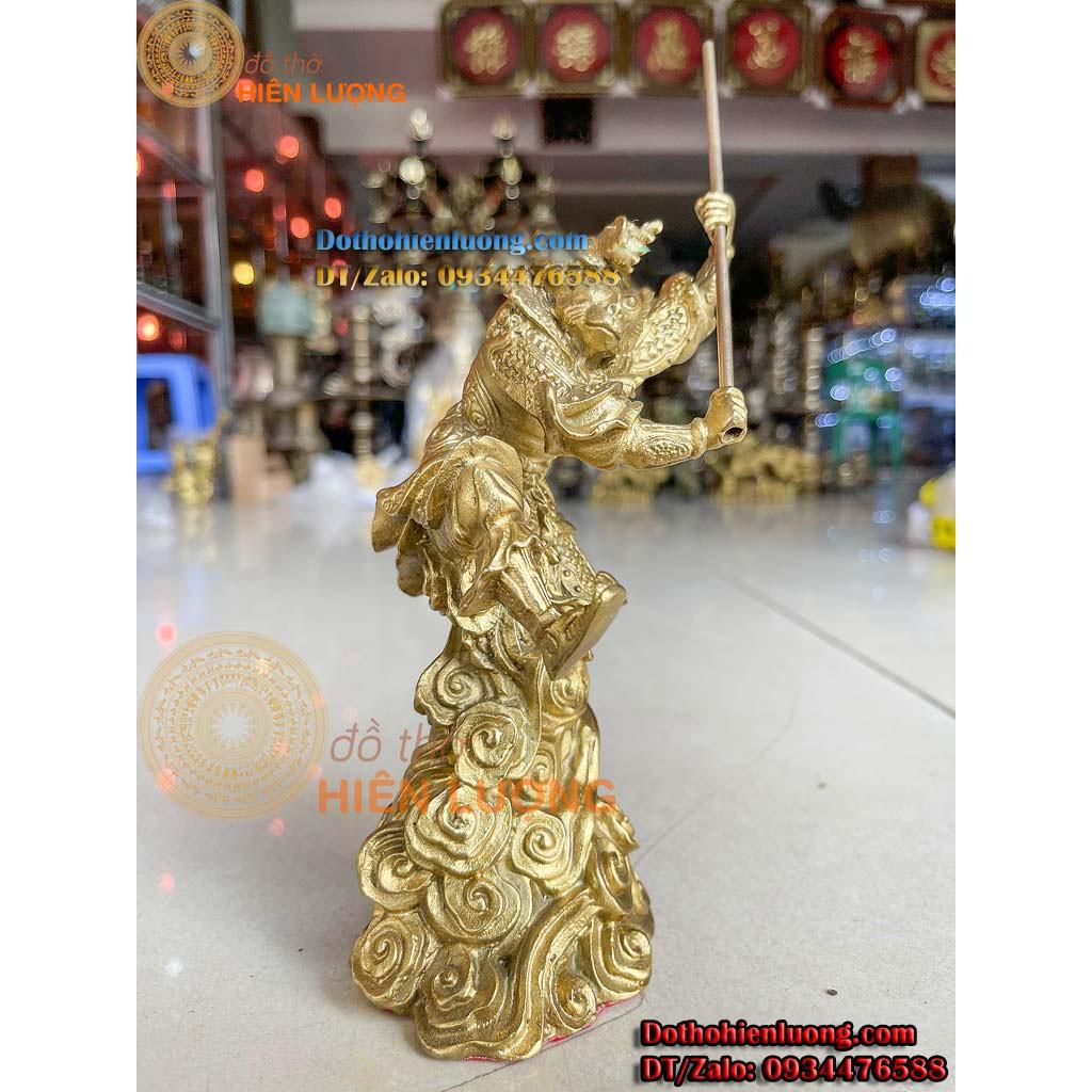 Tượng Tôn Ngộ Không - Tề Thiên Đại Thánh Cầm Gậy Như Ý Bằng Đồng Thau Cao 18cm