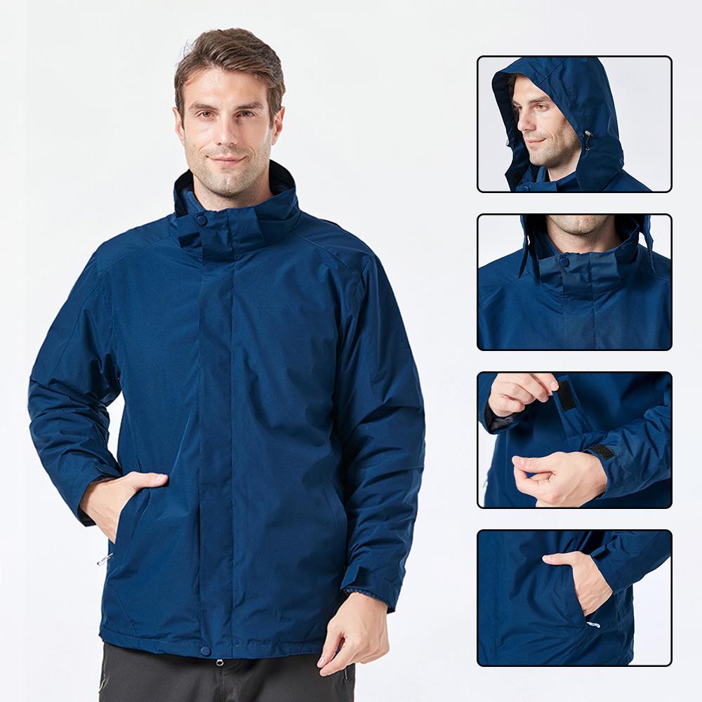 Áo Khoác Gió Softshell Không Thấm Nước Lông Cừu Ấm Áp 3 Trong 1