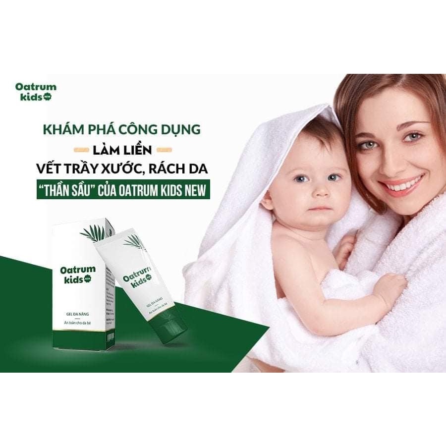 Gel bôi da đa năng Oatrum Kids New Tuýt 20g - bé hết trầy xước, rách da, bỏng, côn trùng đốt, hăm, chàm sữa