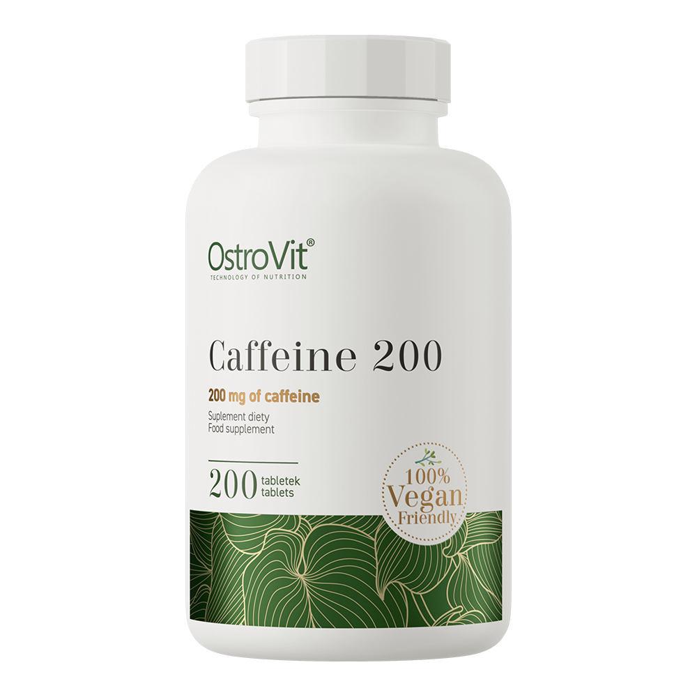 Viên Uống Bổ Sung Năng Lượng Ostrovit Caffeine (200 Viên) Hỗ Trợ Tỉnh Táo, Tăng Cường Tập Trung và Hiệu Suất | Nhập Khẩu Ba Lan