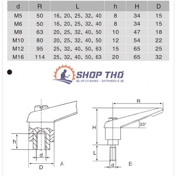 Tay vặn nhanh đa năng (nhiều kích thước)