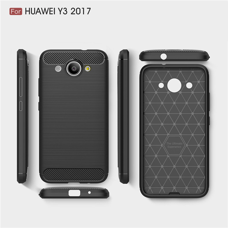 Ốp lưng chống sốc vân Carbon dành cho Huawei Y3 2017