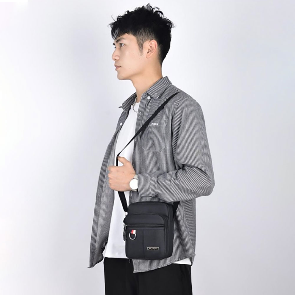 Túi đeo chéo vải Canvas T0194 3 ngăn siêu bền unisex nam nữ phong cách thời trang trẻ trung