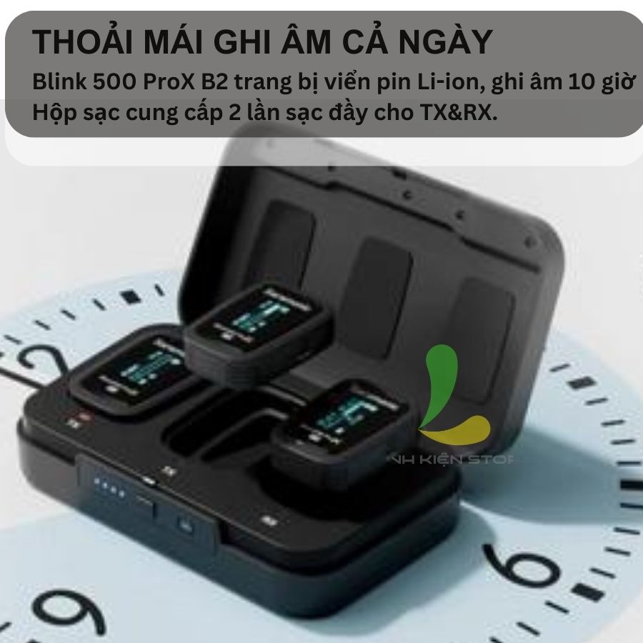 Micro thu âm không dây Saramonic Blink500 ProX B2 - Thiết bị ghi âm dành cho hai người công Nghệ 2.4GHz độ trễ 8ms - Hàng chính hãng