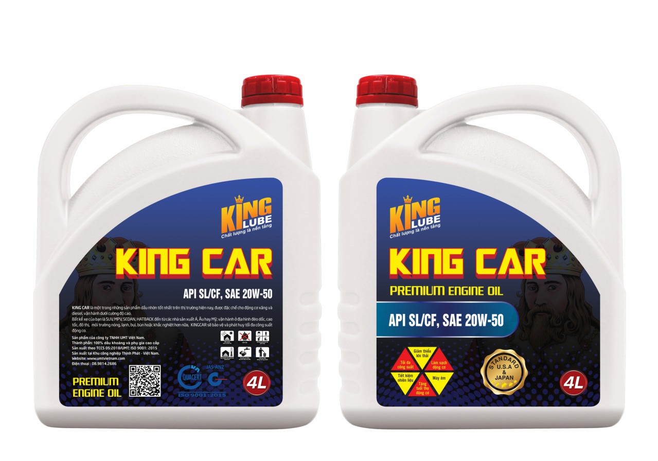 [Mẫu Mới] Dầu Nhớt Động Cơ OTO  KING CAR  API SL/CF - SAE 10W-40