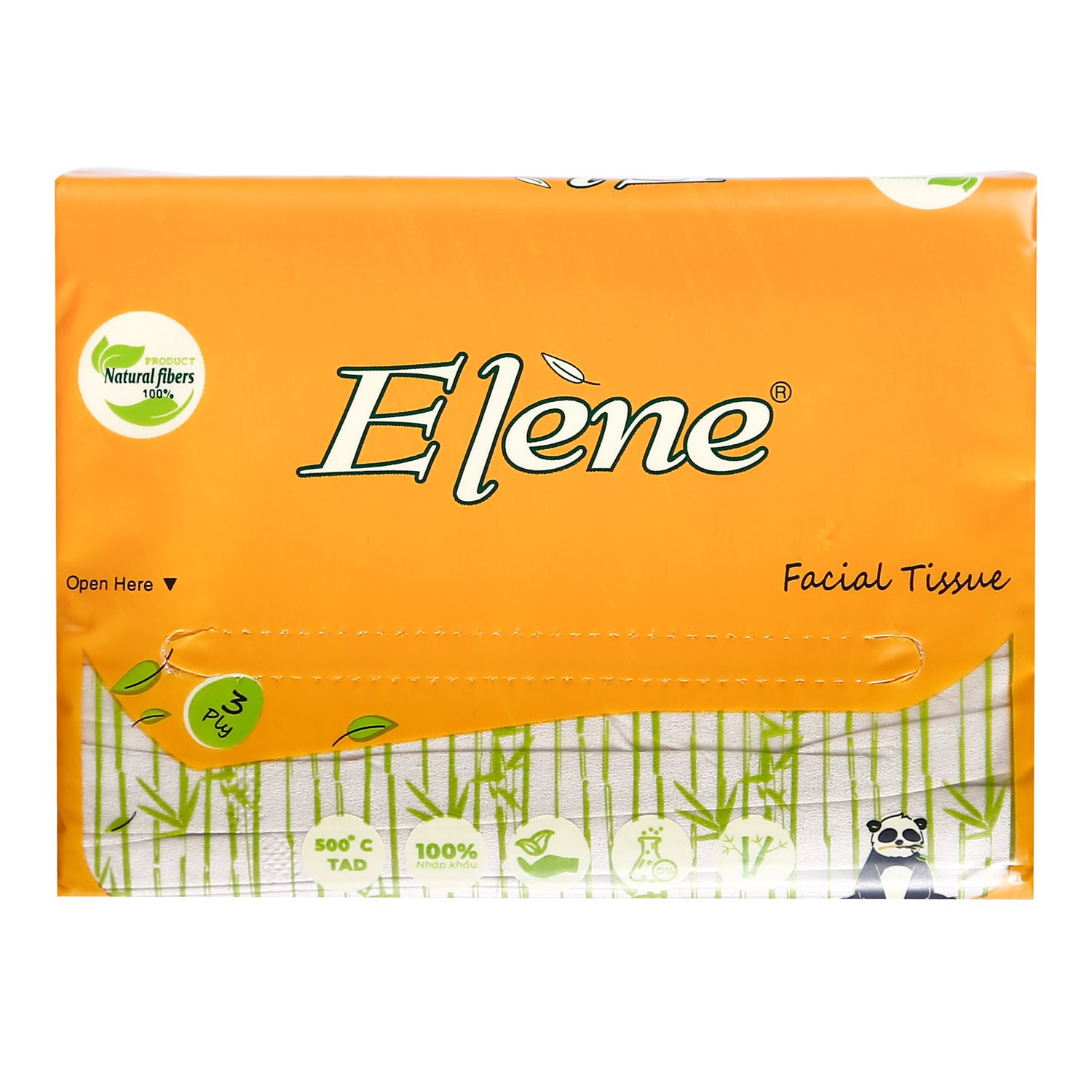 Túi 10 gói Khăn Giấy Tre bỏ túi - Elène Tre 300 tờ (100 Tờ/Bịch x giấy 3 lớp)