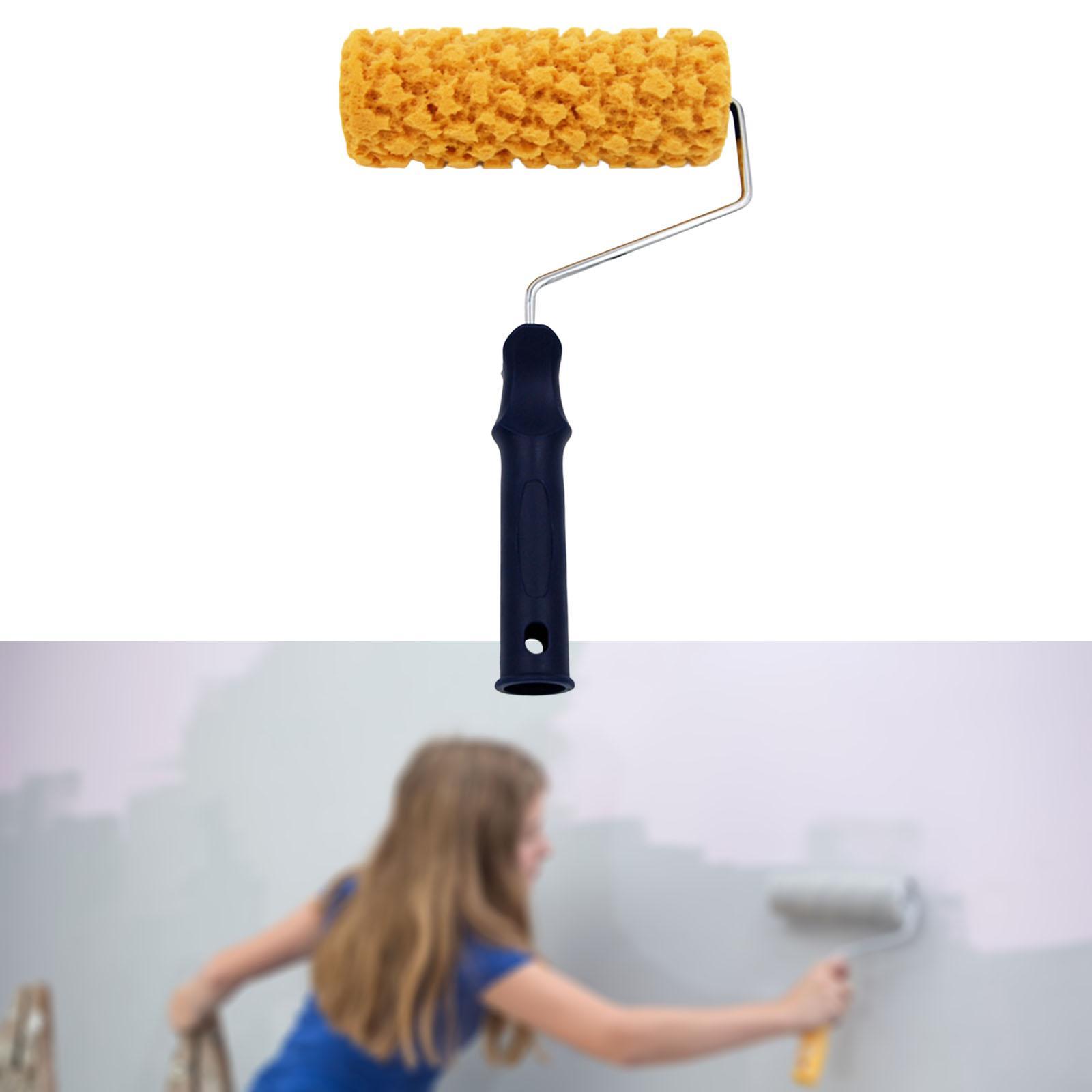 Portable Sponge Paint Roller Art Decorators Brush Smooth DIY Supplies for Interior