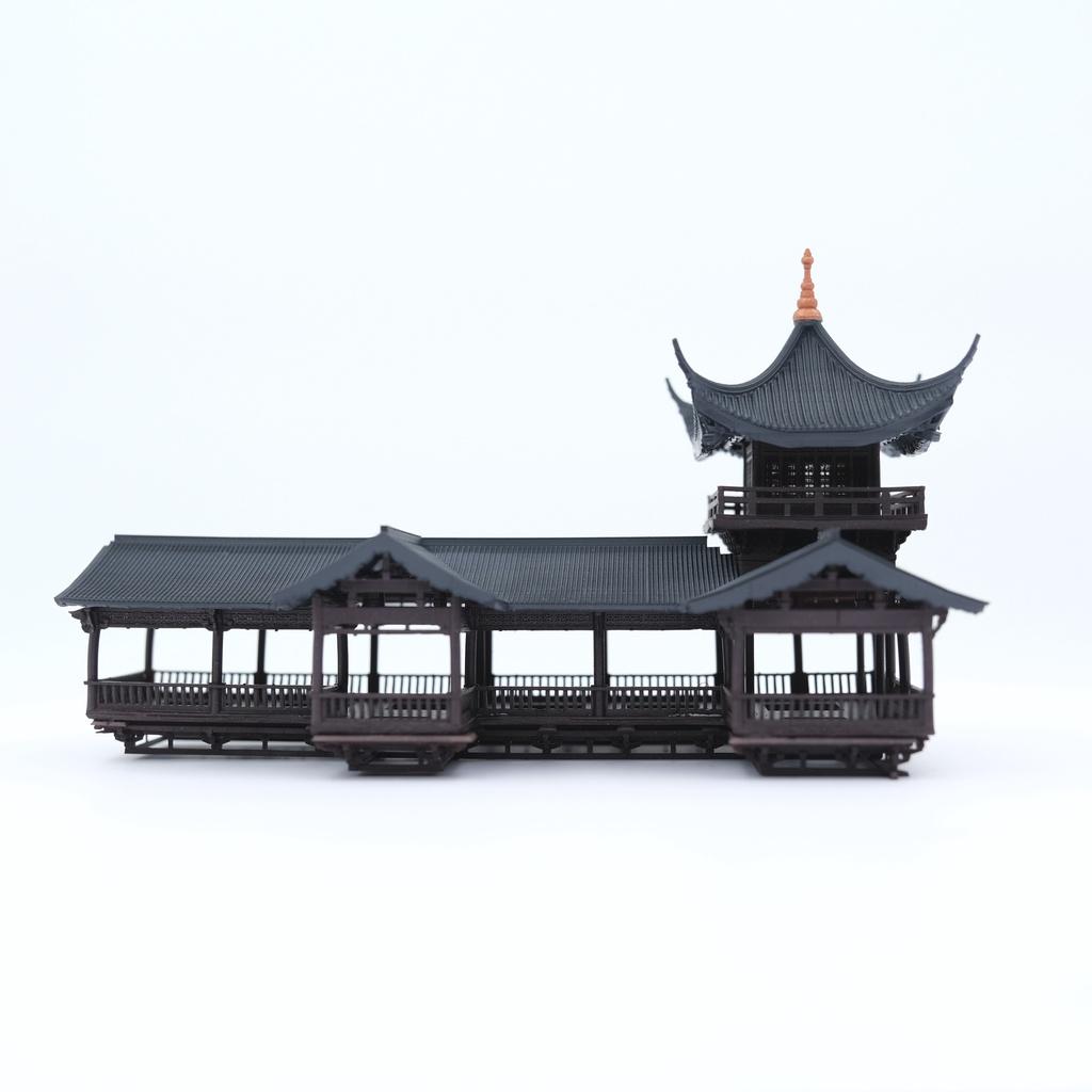 Mô hình tiểu cảnh HÀNH LANG GÁC MÁI - bán cạn - bể cá - hòn non bộ - terrarium - tinh xảo - chất lượng cao