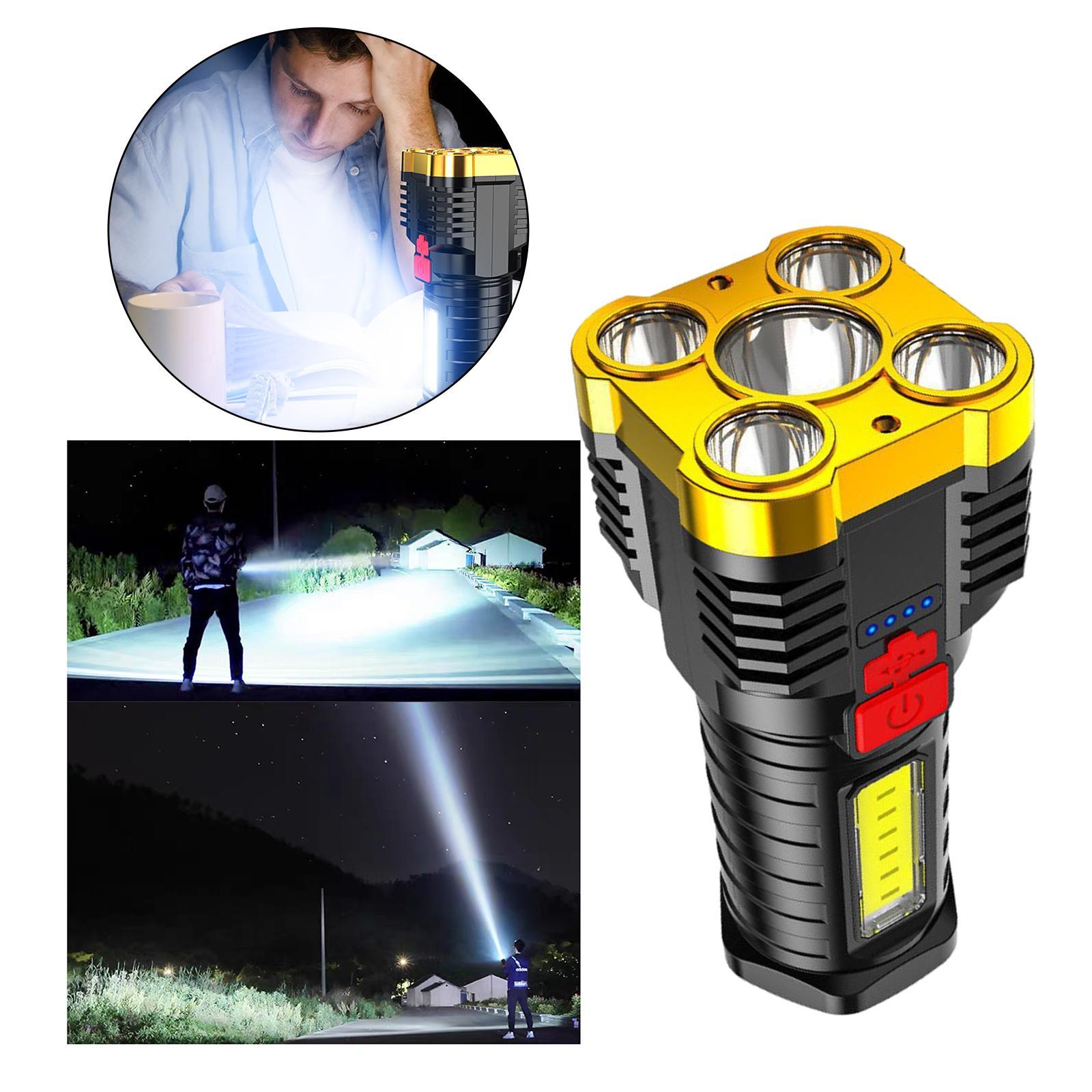 2x Bright LED Searchlight Handheld Spotlight USB Flashlight Recharge