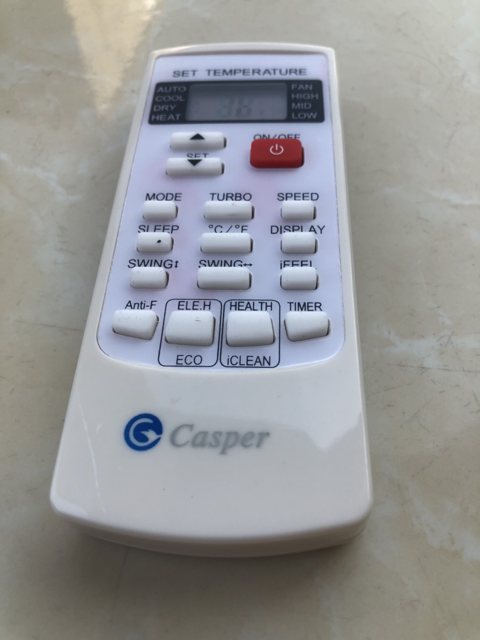 ĐIỀU KHIỂN ĐIỀU HÒA CASPER YKR -H102E-HÀNG CHÍNH HÃNG