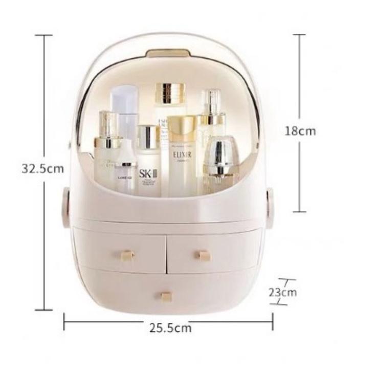 Kệ đựng mỹ phẩm du lịch mini 33.5*26*22cm hạn chế bụi bẩn, bảo vệ mỹ phẩm