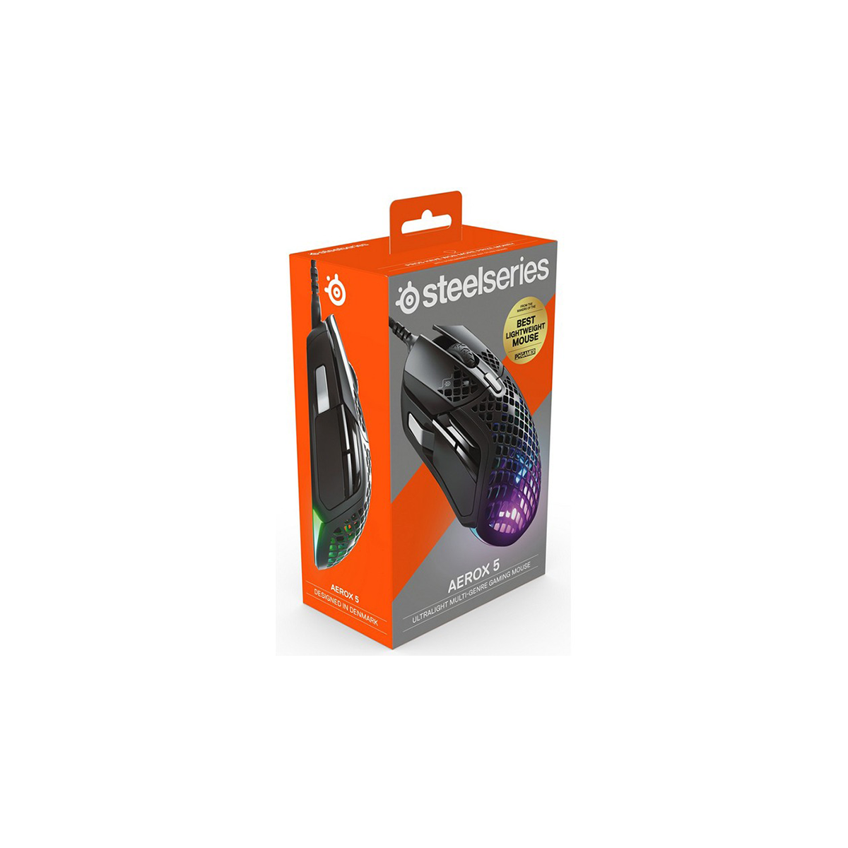 Chuột gaming có dây SteelSeries Aerox 5 màu đen, siêu nhẹ 66g, Led RGB, 9 nút, 18000 CPI, 400 IPS,hàng chính hãng, bảo hành 12 tháng