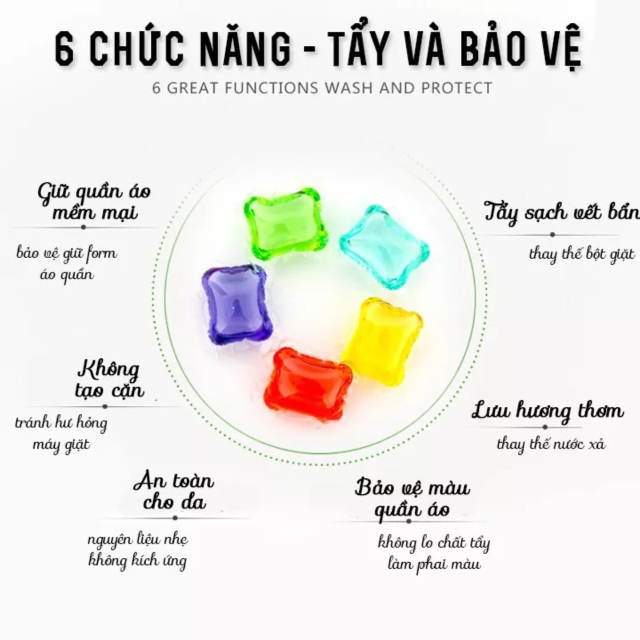 Hộp 30 viên giặt xả thơm lừng