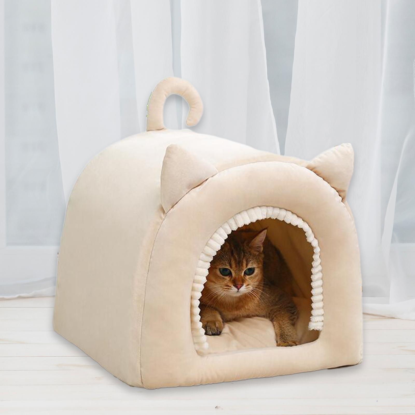 Cave Bed Hut Small Dog Bed Kitten Bed Cat Houses Comfortable Soft