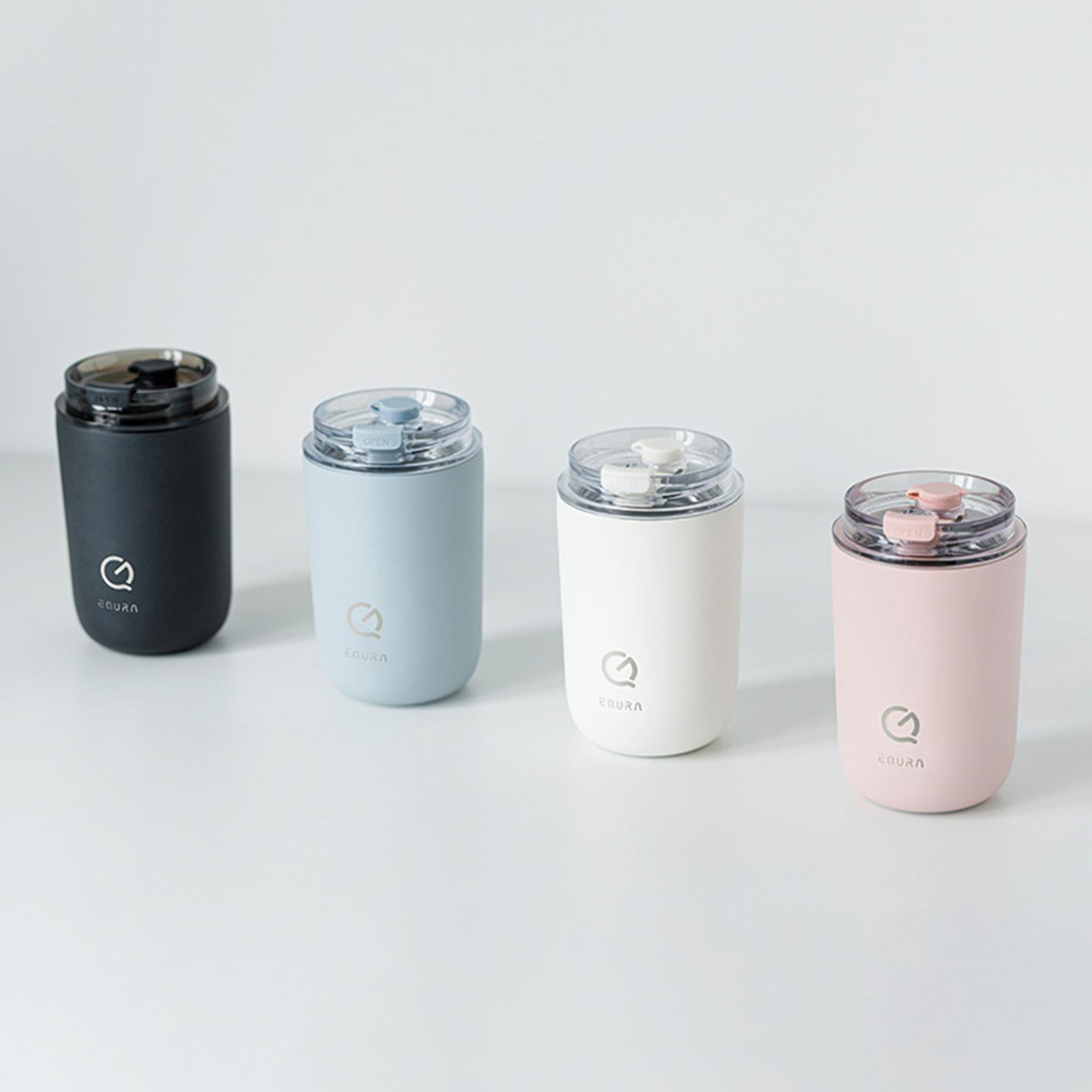280ml Travel Tumbler Insulated 304 Stainless Steel Coffee Cup with Lid & Straws Hot & Cold Coffee Cup for Backpacking, Camping, Office or Car