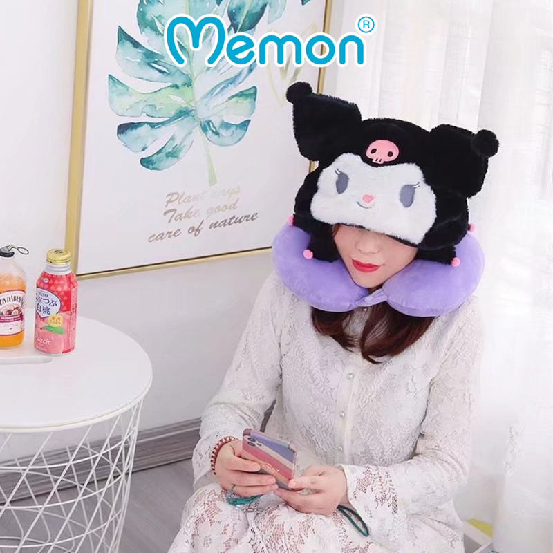 Gối Kê Cổ Kèm Nón Cao Cấp Memon (Gối Cổ Kuromi, Gối Cổ Stitch, Gối Cổ Lotso)