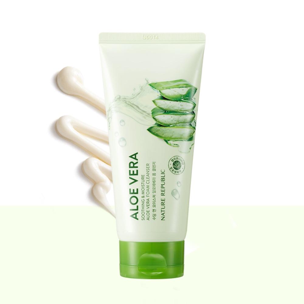 Nature Republic Sữa rửa mặt Soothing & Moisture Aloe Vera Foam Cleanser 150ml