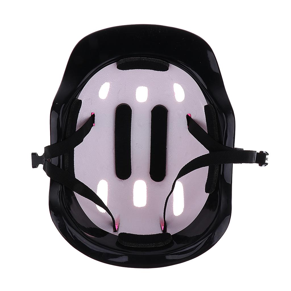 7 Pcs Kids Roller Skating Bicycle Helmet Knee Wrist Elbow Pad Pink