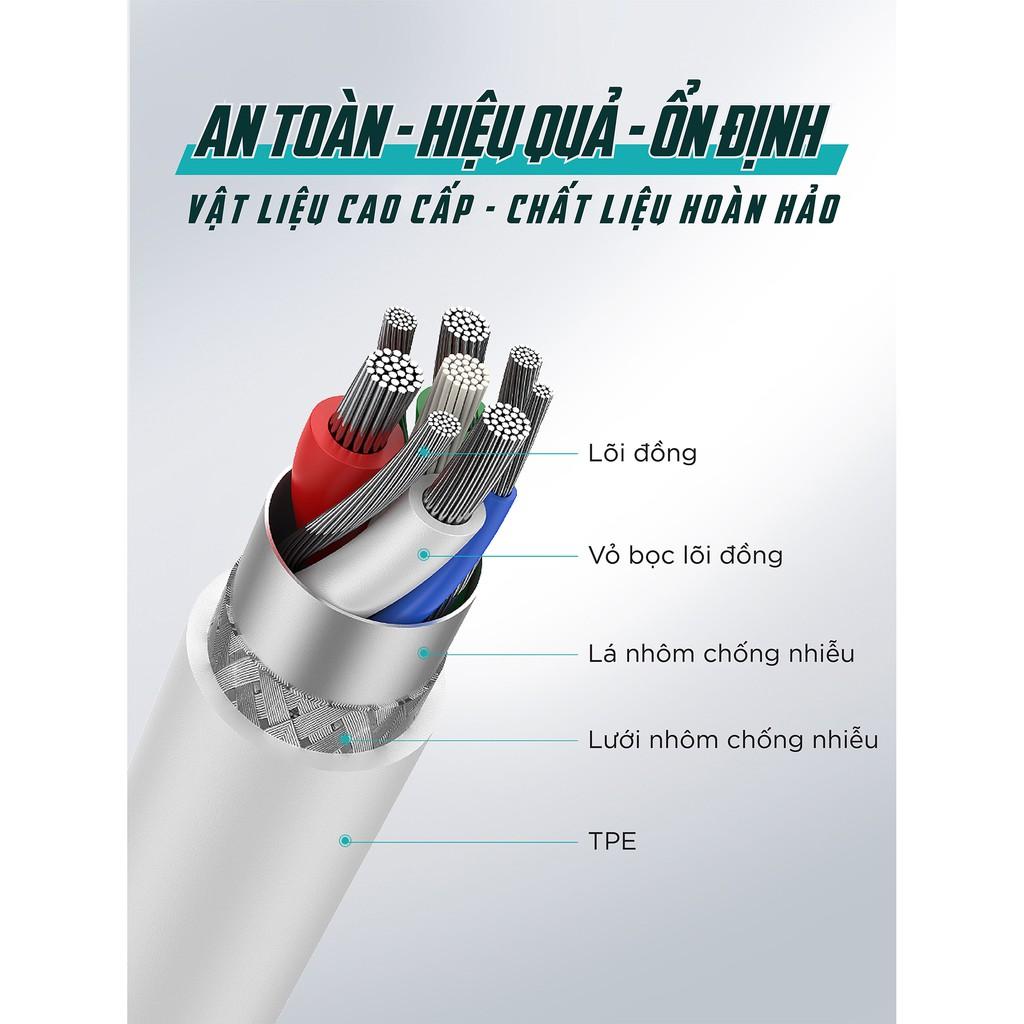 Cáp sạc nhanh MFI USBC ra US171 PD 18W cho IP 8 đến Iphone 12 - Hàng Chính Hãng - Bảo Hành 18 Tháng