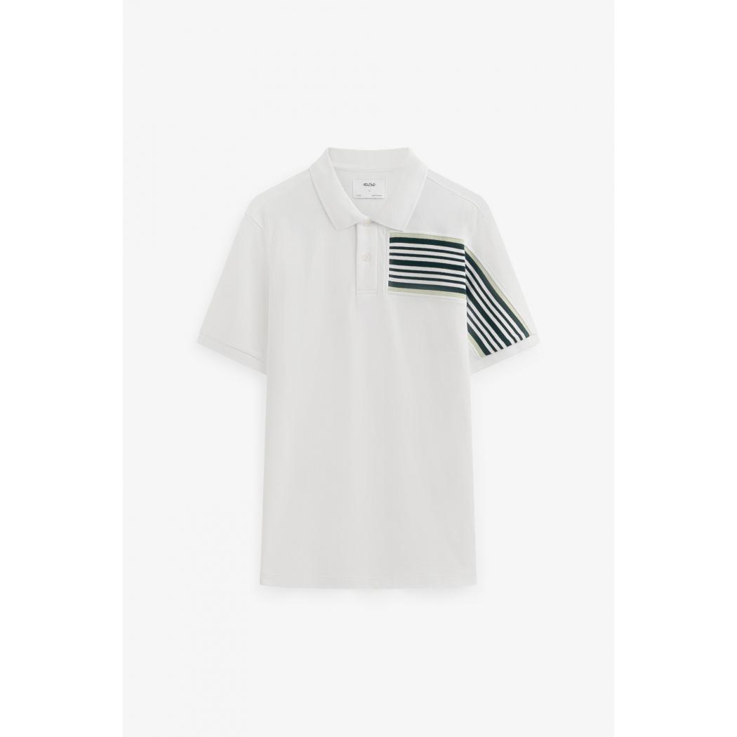 Áo Polo Nam Tay Bo Họa Tiết Trang Trí Form Fitted - 10S23POL029 | LASTORE MENSWEAR