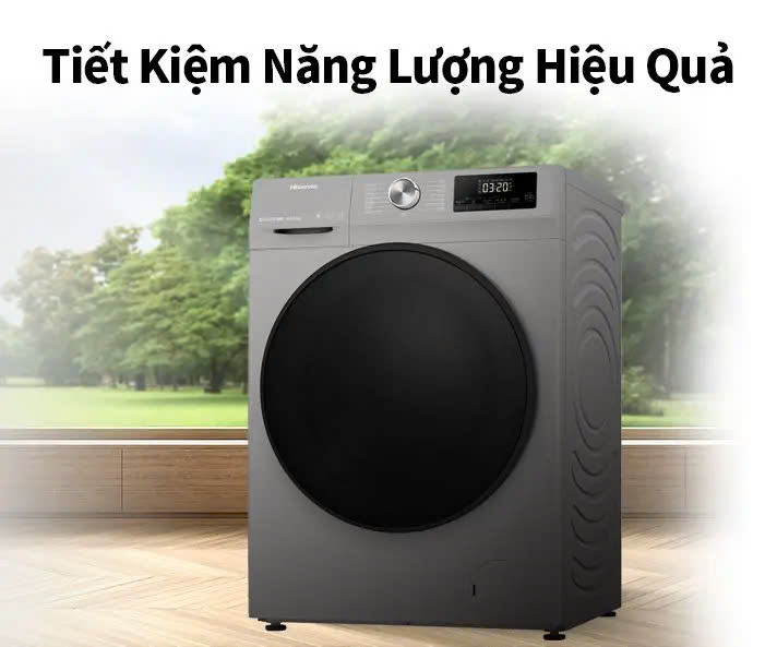 Máy giặt Hisense Inverter cửa ngang WFQA1043BT 10.5kg diệt khuẩn 99%, tiết kiệm điện, bảo hành 3 năm - HÀNG CHÍNH HÃNG