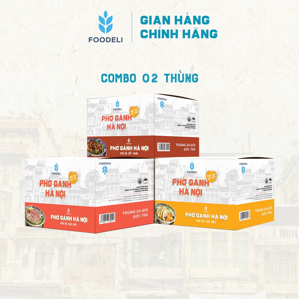 Phở Gánh Hà Nội ăn liền - COMBO 2 THÙNG