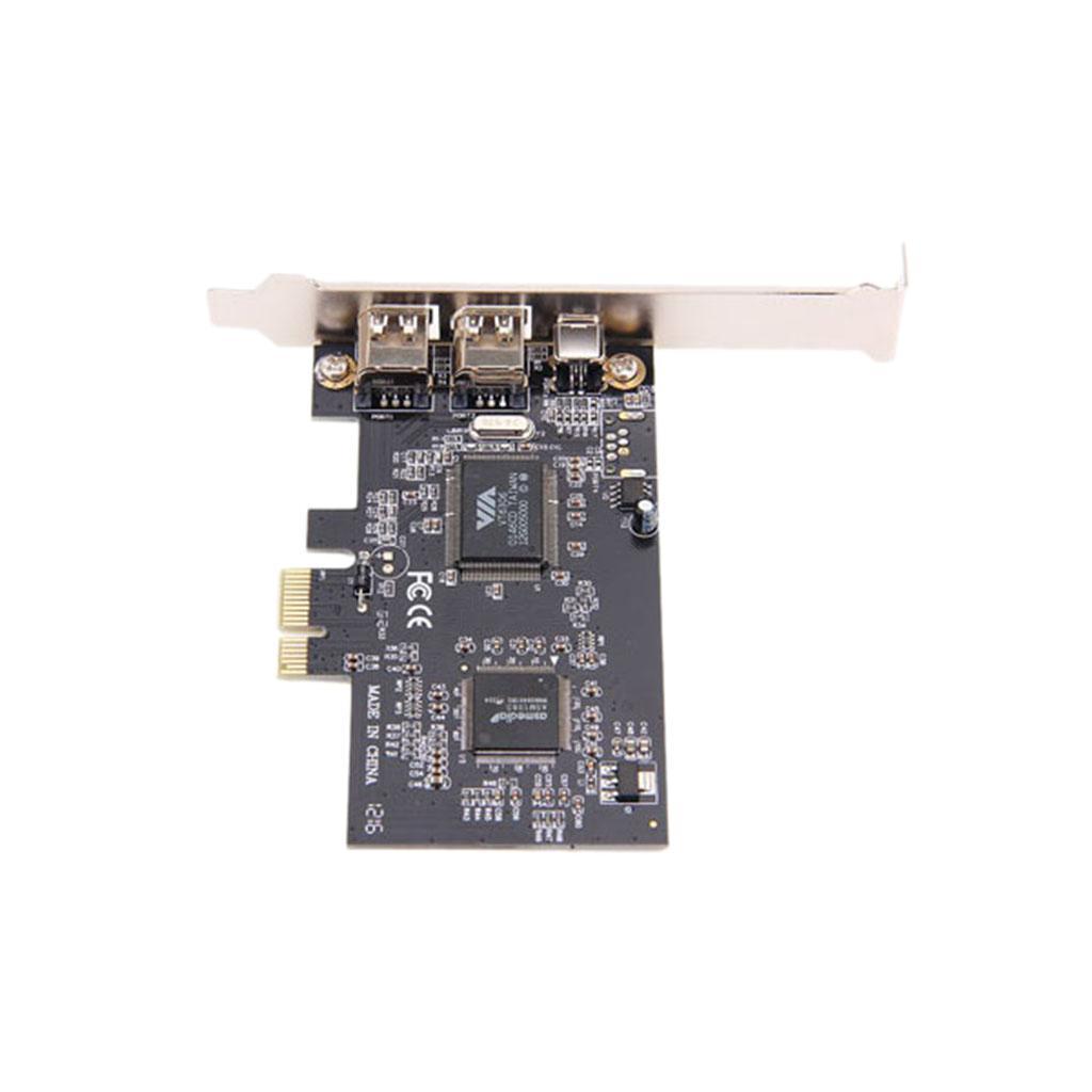 1Pcs PCIe x1 1394 Controller Adapter Card for Desktops