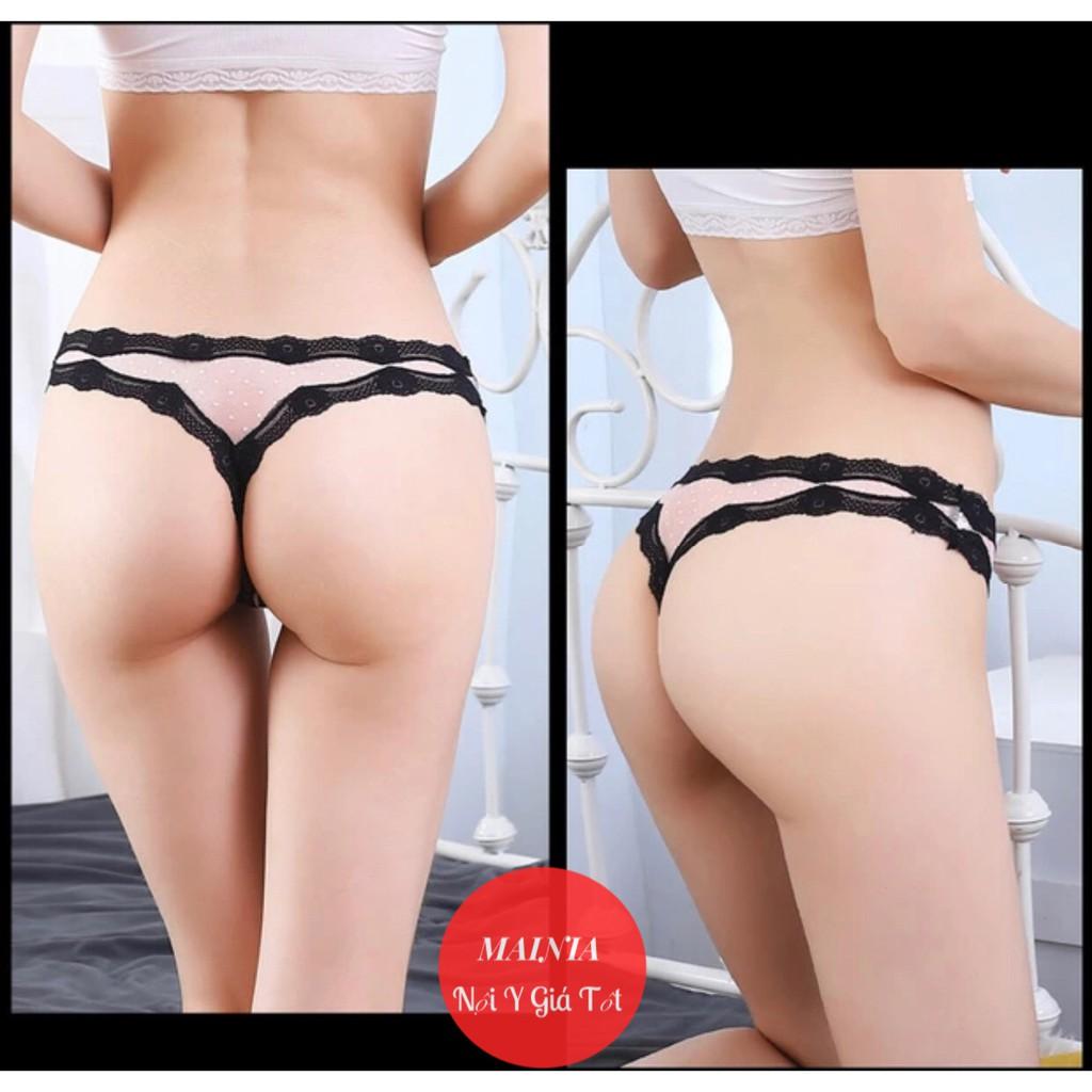 Quần Lót Lọt Khe Ren Xuyên Thấu Gợi Cảm Quần Chíp Nữ Ren Mềm Mại Cao Cấp Mainia Shop