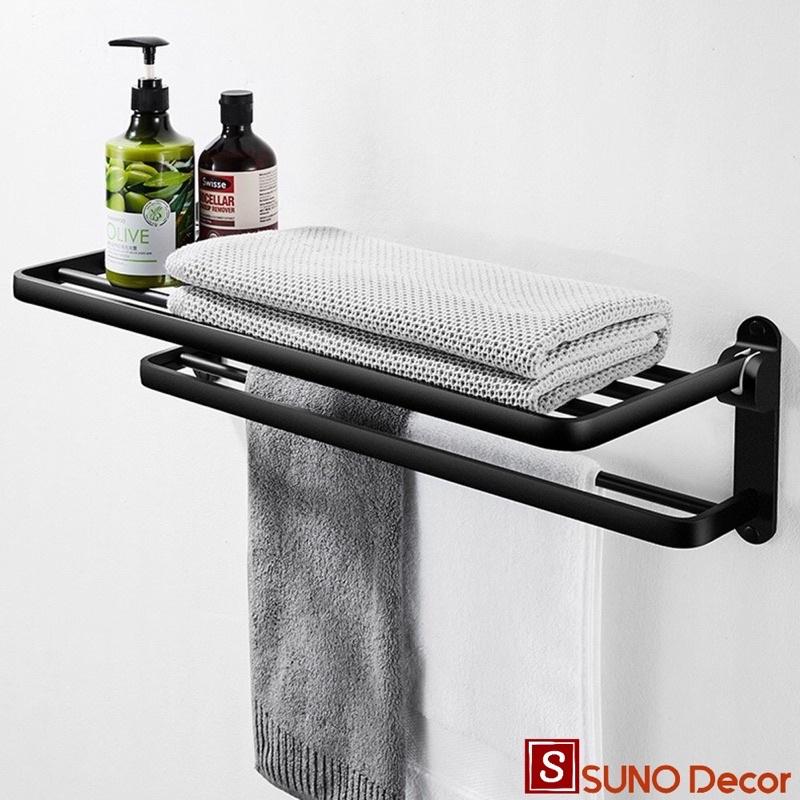 Giá Treo Khăn Nhà Tắm Cao Cấp Phong Cách Bắc Âu, Dán Tường Tiện Dụng, Không Khoan Đục
