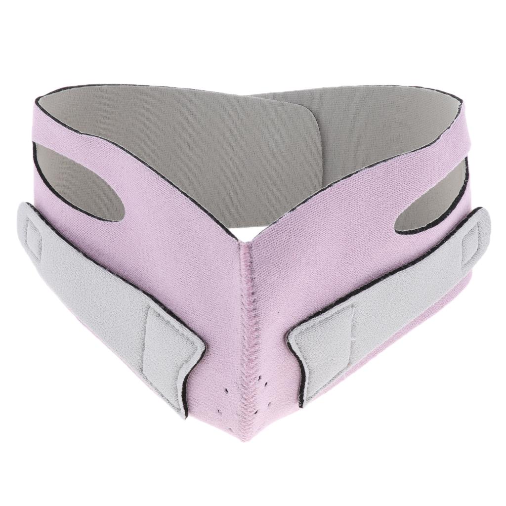 Double Chin Cheek Shaper Strap Belt V Line Face Neck Lifting Band Firming Tool - Pink/Orange