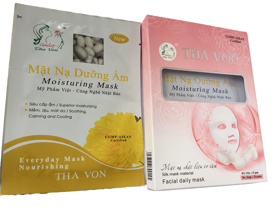 Mặt Nạ Dưỡng Ẩm Dalat Tha Von Hộp 5 Gói chất liệu lụa