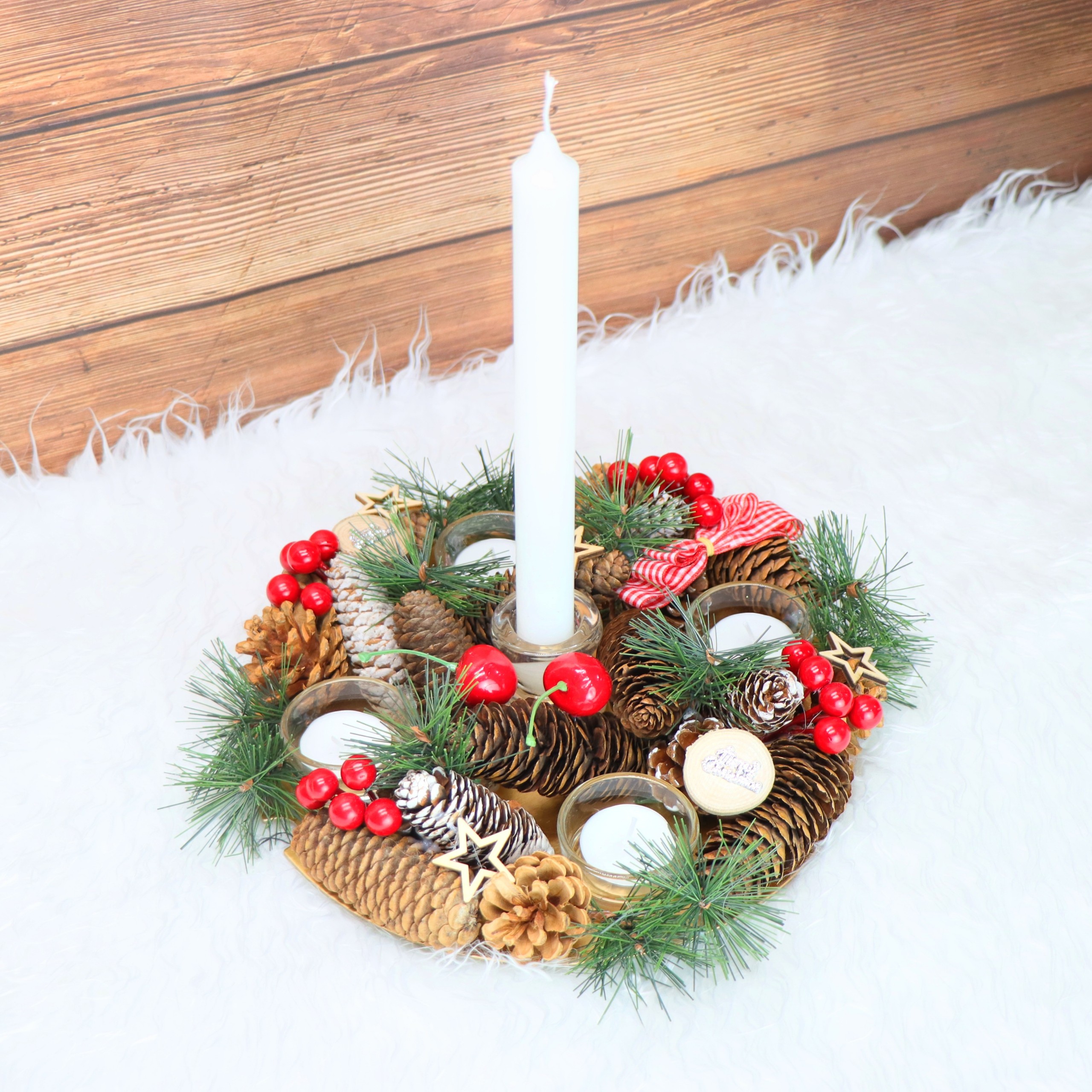 Khay để nến sang trọng NEN07 trang trí giáng sinh noel