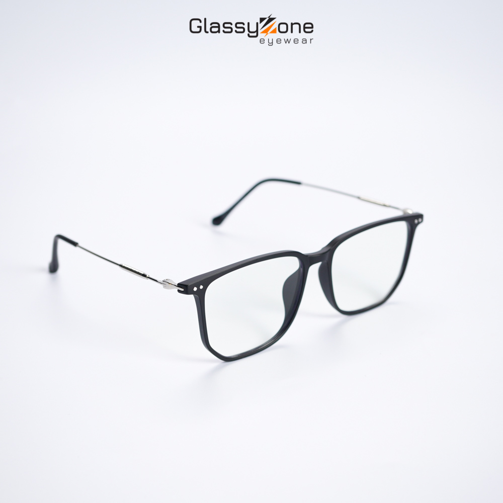 Gọng kính cận, Mắt kính giả cận nhựa dẻo Form vuông Nam Nữ Cruella - GlassyZone