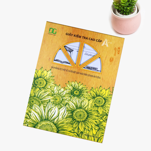 Giấy kiểm tra Green Art GKT03 kẻ 4 ô ly viết êm chống lem chống lóa, kẻ sẵn bảng điểm lời phê tiện lợi cho học sinh, 15 tờ đôi -Hàng chính hãng