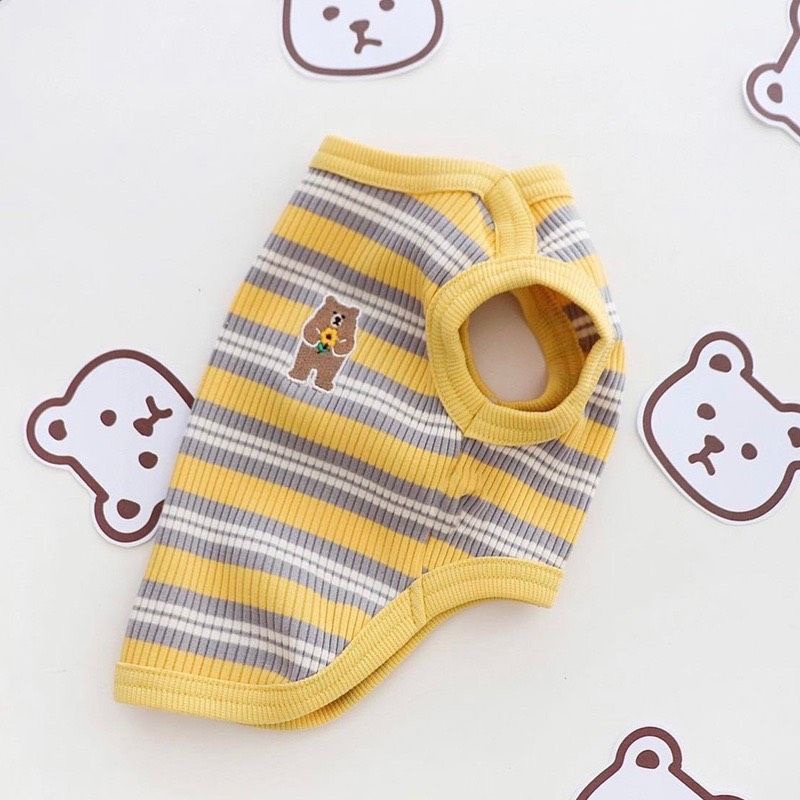 Áo sọc ngang hình gấu cho thú cưng