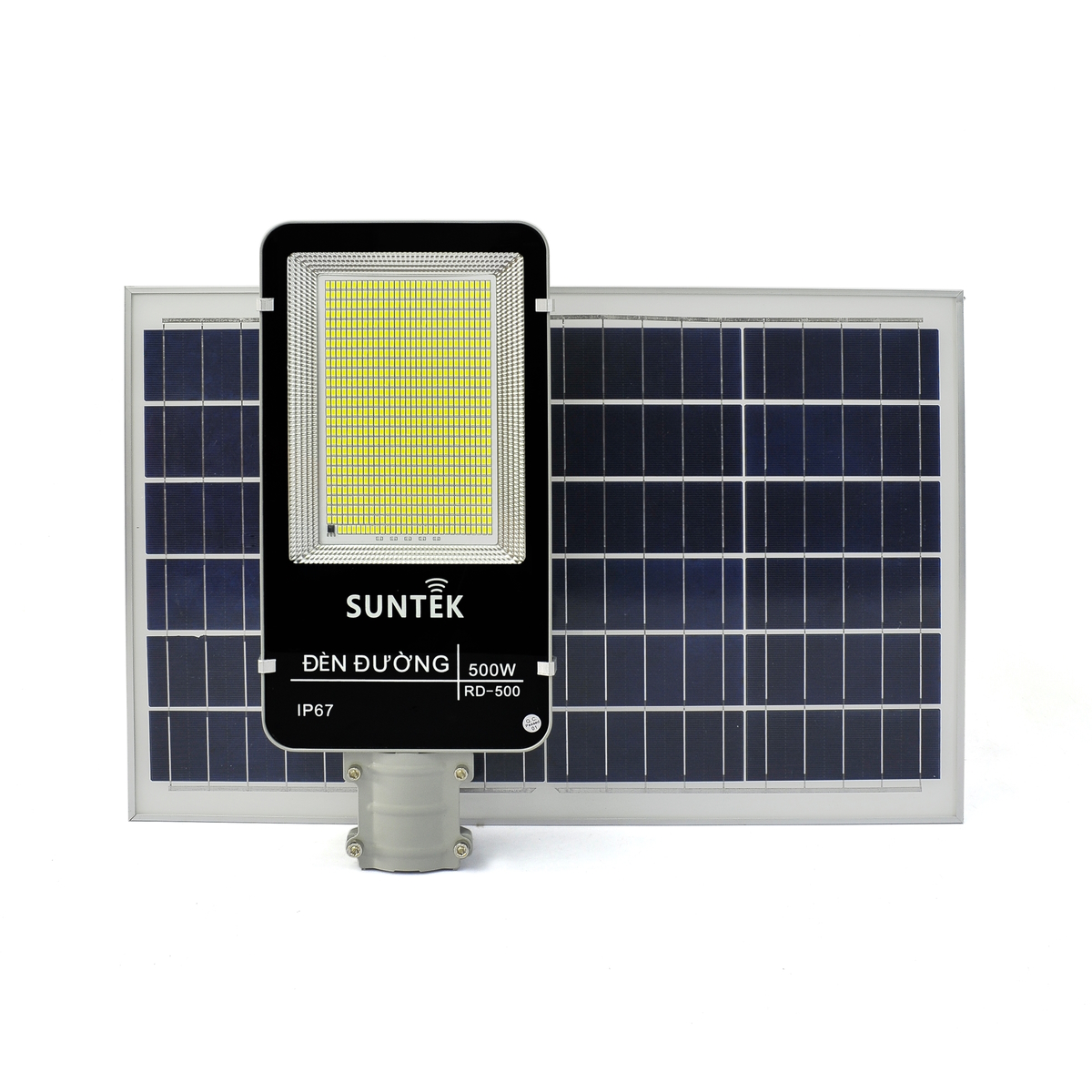 Đèn Đường Năng Lượng Mặt Trời SUNTEK Solar Street Light RD-500 500W - Sáng suốt đêm | Tự động Bật/Tắt | Điều khiển Từ xa | Chống Nước/Bụi/Va đập/Sét - Hàng Chính Hãng - Bảo hành 18 tháng
