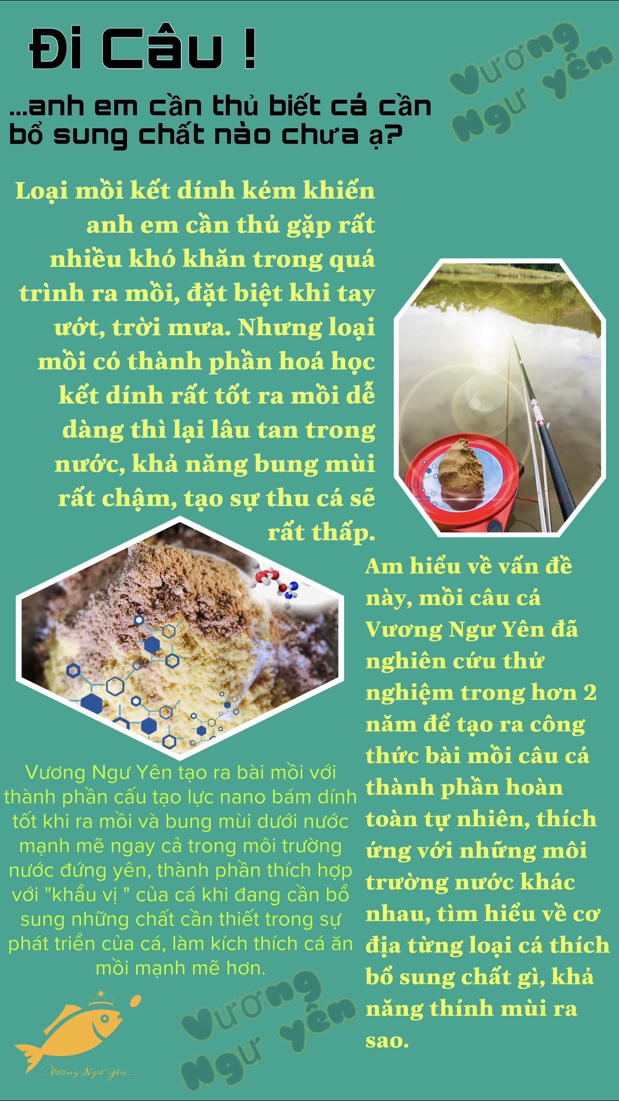 Bài Mồi câu cá chuyên Diếc - VƯƠNG Ngư Yên___________________________________________________________________________________________ Vương Ngư Yên / bột câu cá / cước / thẻo / cần câu / ô dù / ghế câu / lưỡi câu