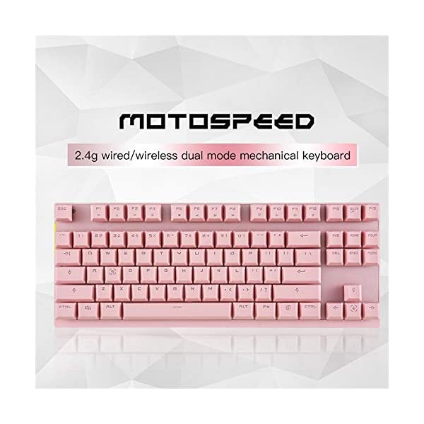 BÀN PHÍM CƠ MOTOSPEED CK82 (BLACK AND PINK) giao màu ngẫu nhiên - Hàng chính hãng