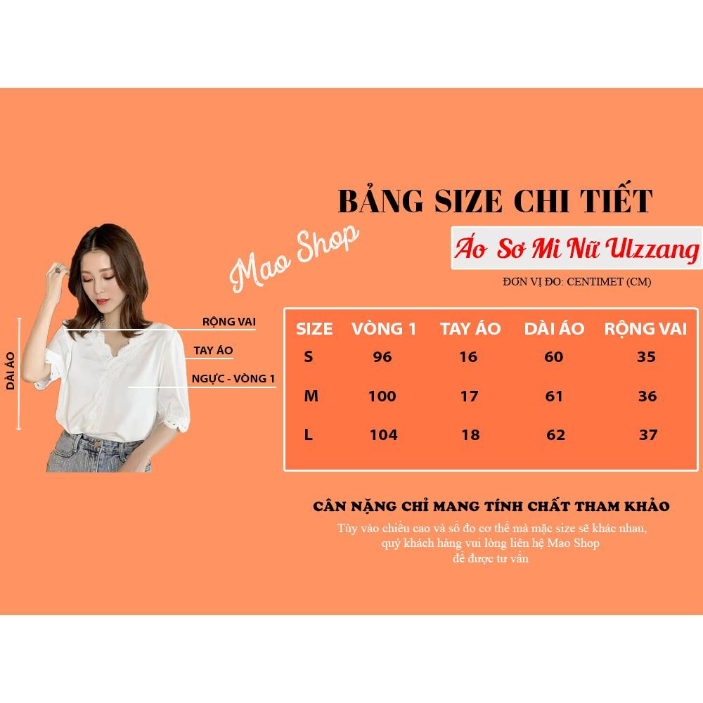 Áo kiểu nữ màu trắng cổ phối ren độc đáo tay lỡ, Áo nữ kiểu sơ mi ulzzang C12 - Maoshop