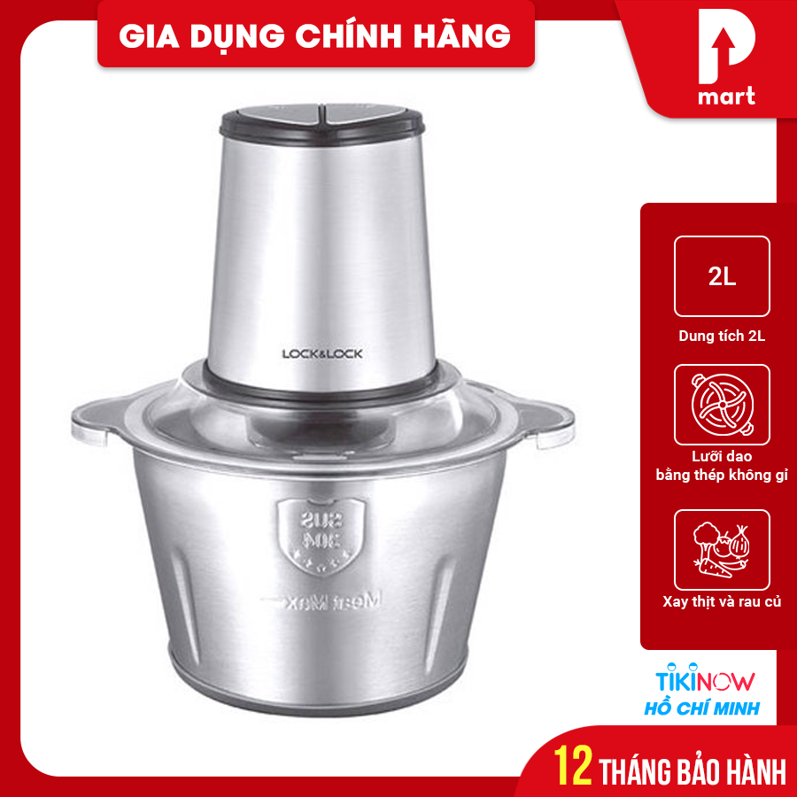 Máy Xay Thịt Cối Inox Lock&amp;Lock EJM172 (2 lít) Hàng Chính Hãng