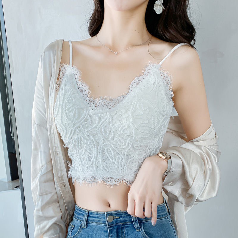 Áo 2 Dây Sợi Bún Ren Có Chun Sau Lưng Siêu Đẹp