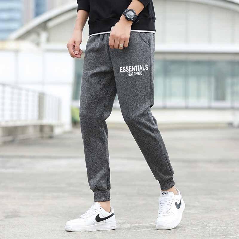 Quần jogger thể thao nỉ nam Hàn Quốc quần phản quang ess quần thun bo gấu quần mũi tên