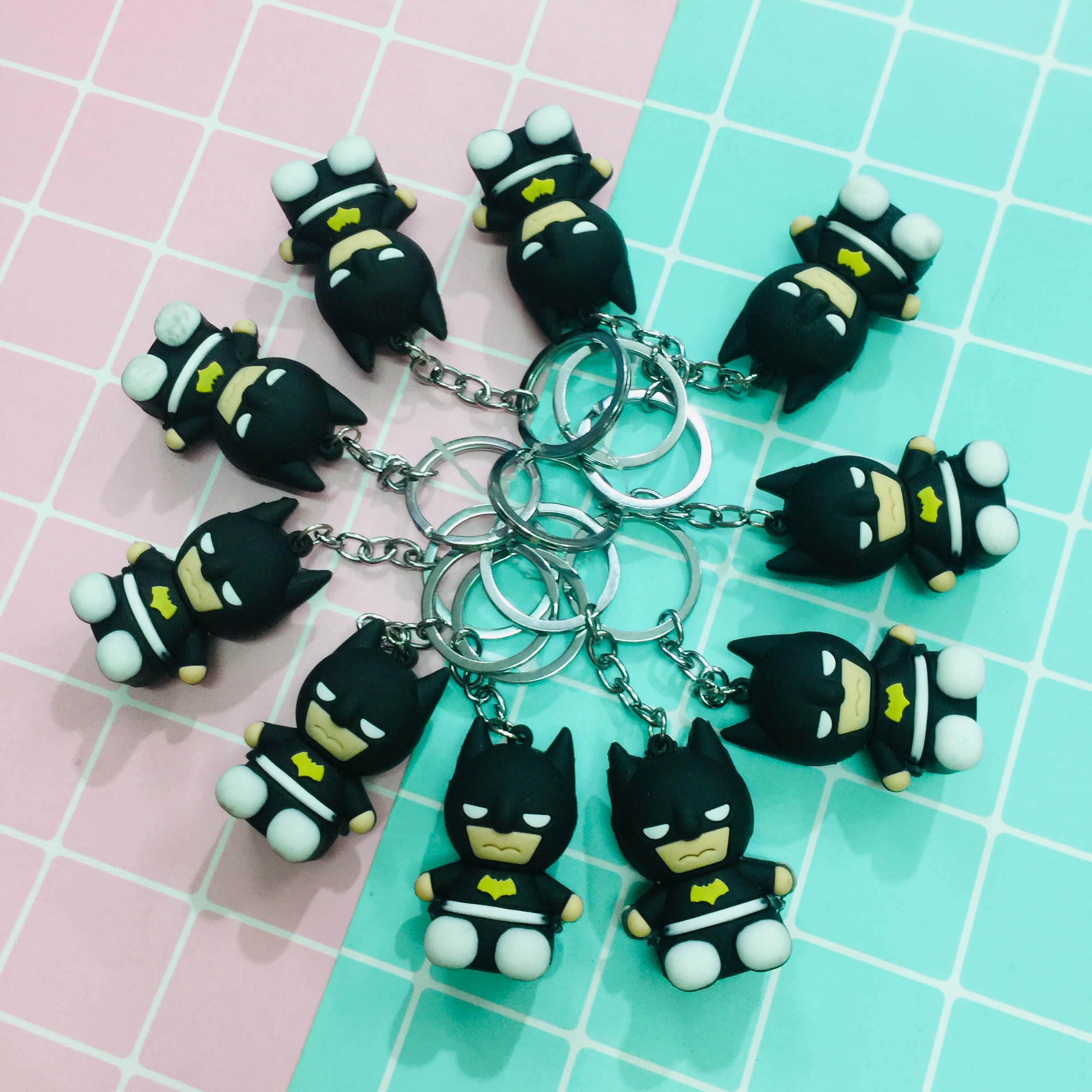 Set 10 Móc khoá cao su cute, dễ thương